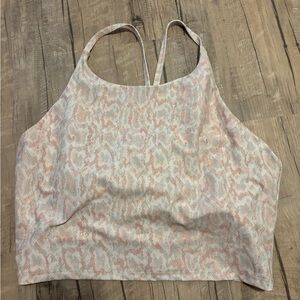 Snakeskin athletic top.